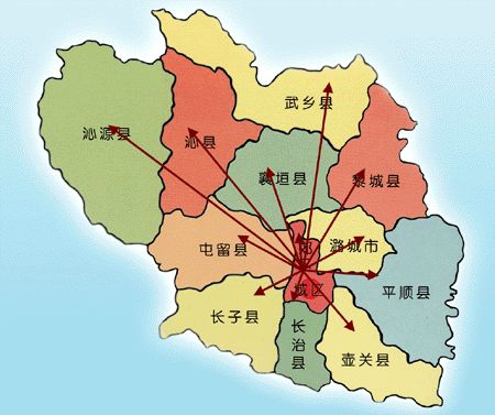 长治各县地图全图图片