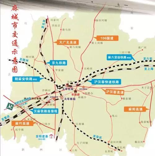 沿江高铁麻城段线路图图片