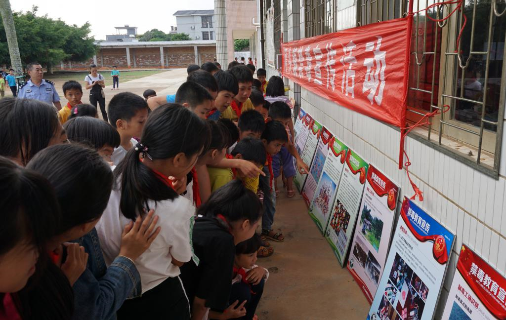 遂溪县河头镇双村小学开展禁毒宣传活动