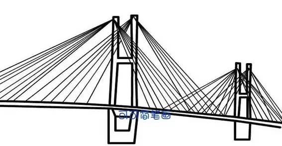 龙岩大桥简笔画图片