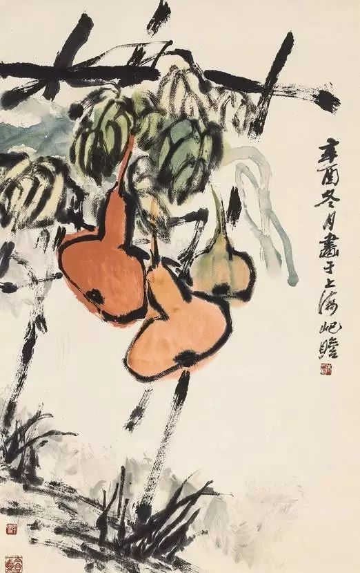 近代名家画葫芦100幅,福禄双收!_吴昌