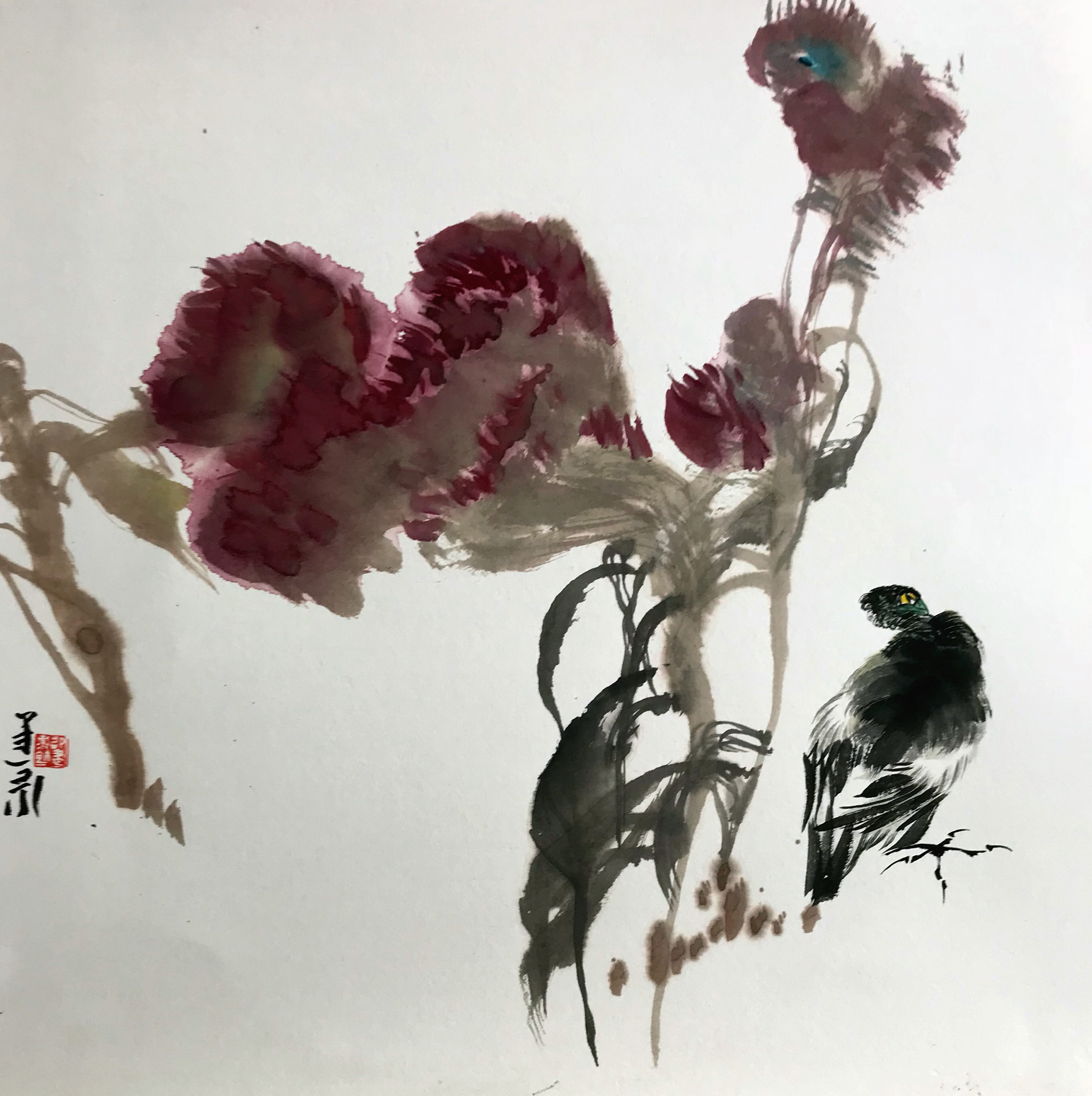 《清秋晴影》入展丹青扬州第二届全国中国画(花鸟画)作品展《秋烟笼