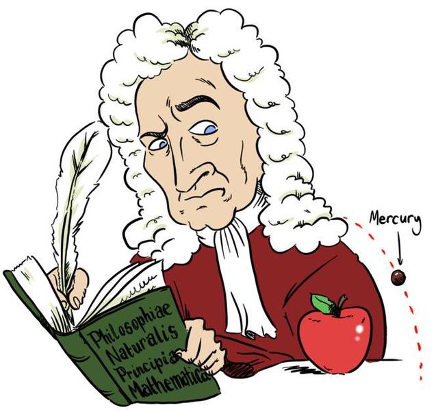 牛顿简笔画头像图片