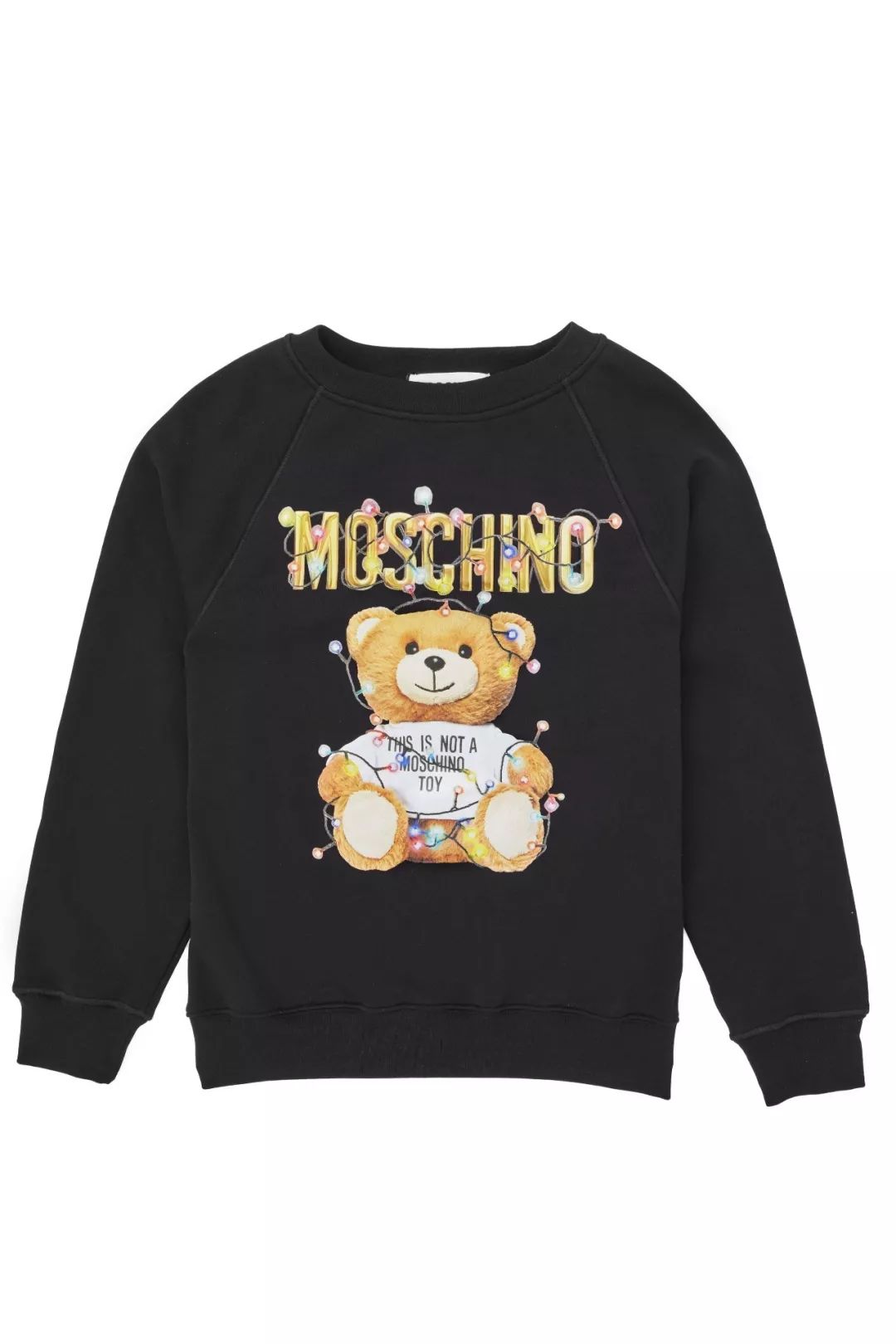 泰迪熊穿上圣诞树彩灯打扮出完美的节日风格让标志性的moschino