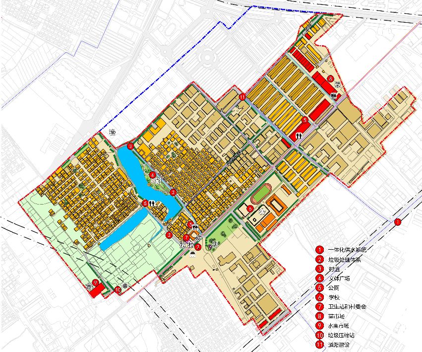 進行道路建設,疏通,修繕和拓寬部分道路;在村委會西側,新建文體廣場