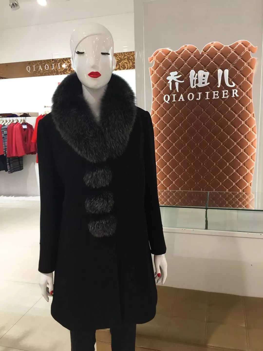 乔姐儿双面呢女大衣图片