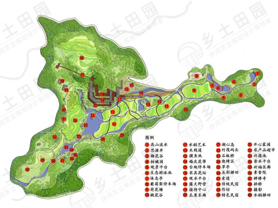 乡土田园规划设计案例重庆花溪谷休闲农业园