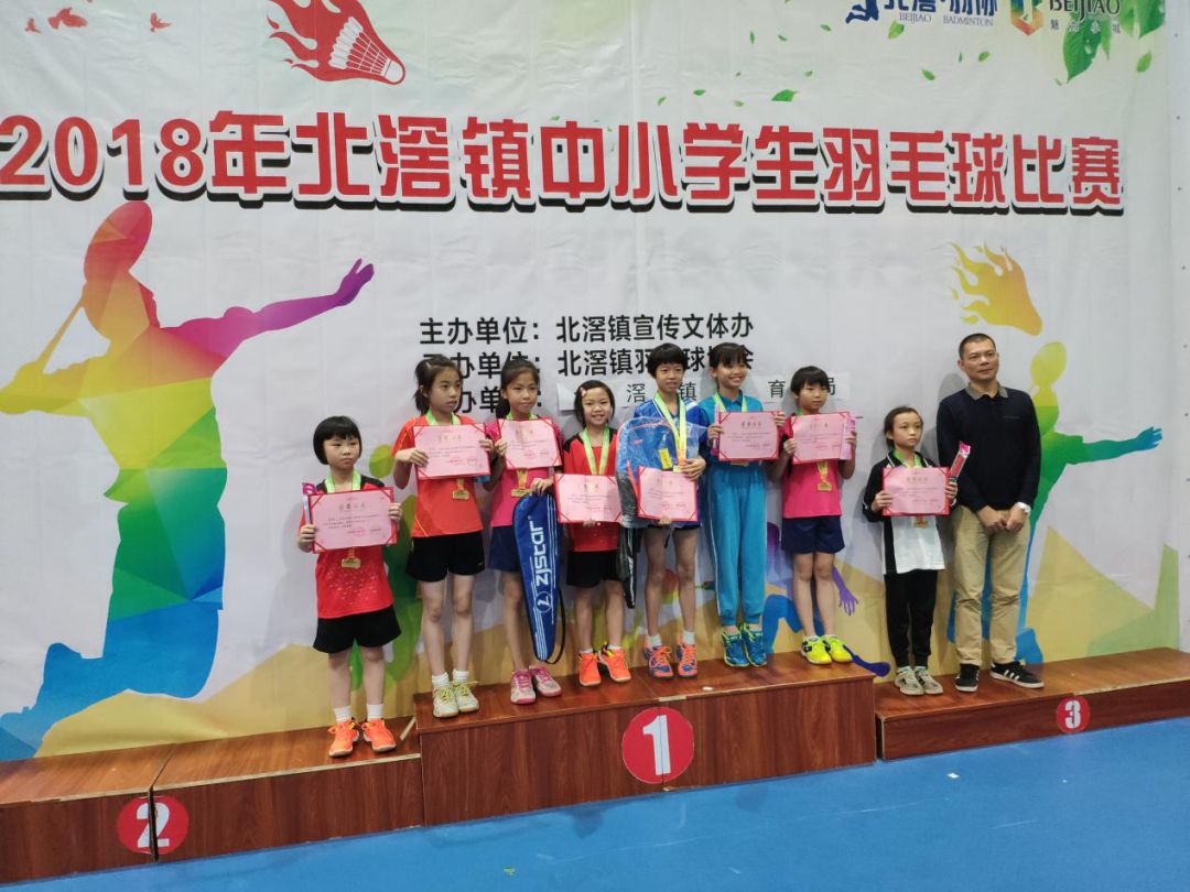 喜讯承德小学获得2018年北滘镇中小学生羽毛球赛团体总分第一名
