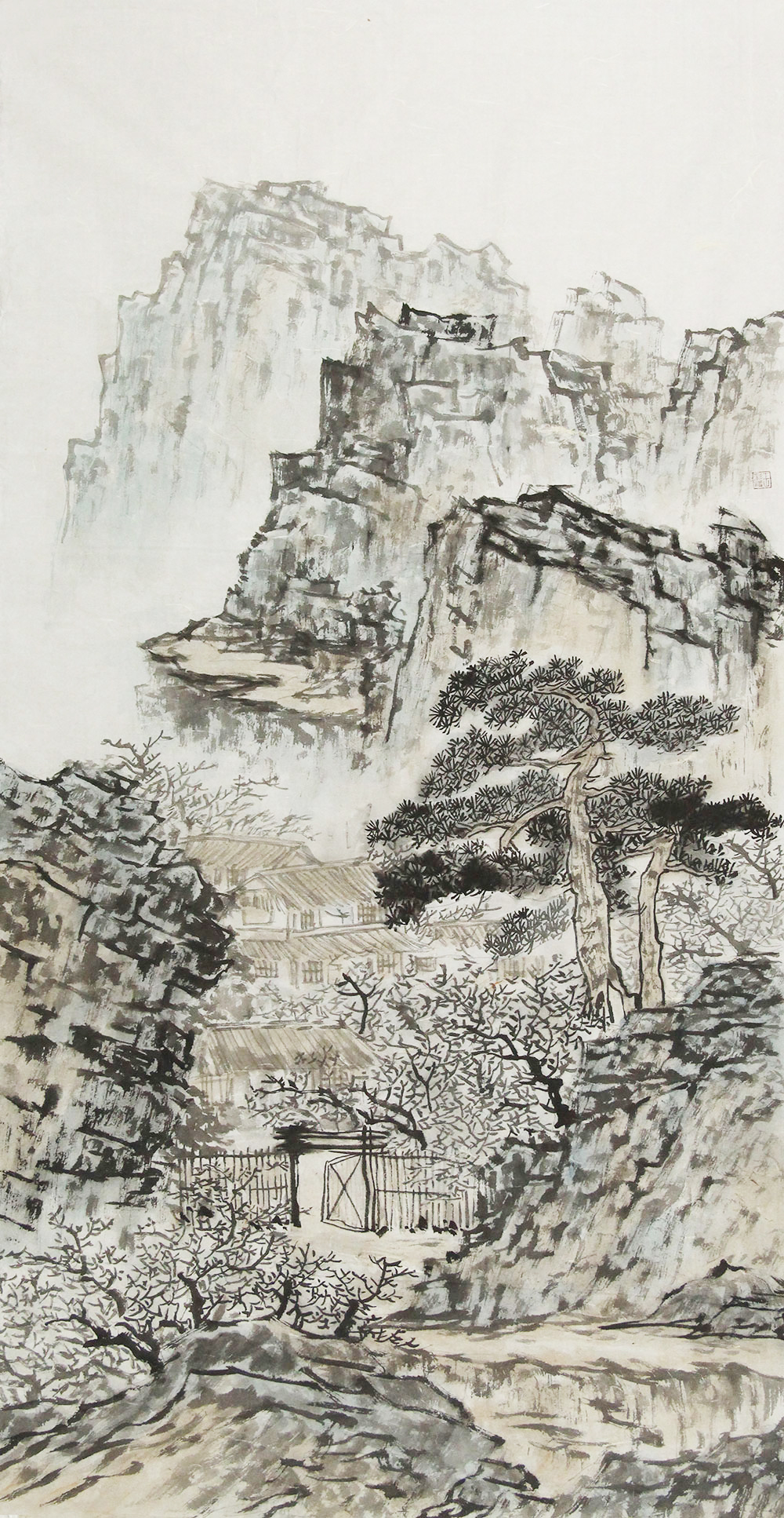 王彩霞山水畫作品賞析:厚重而不失空靈,雄健而不失渾厚_畫家