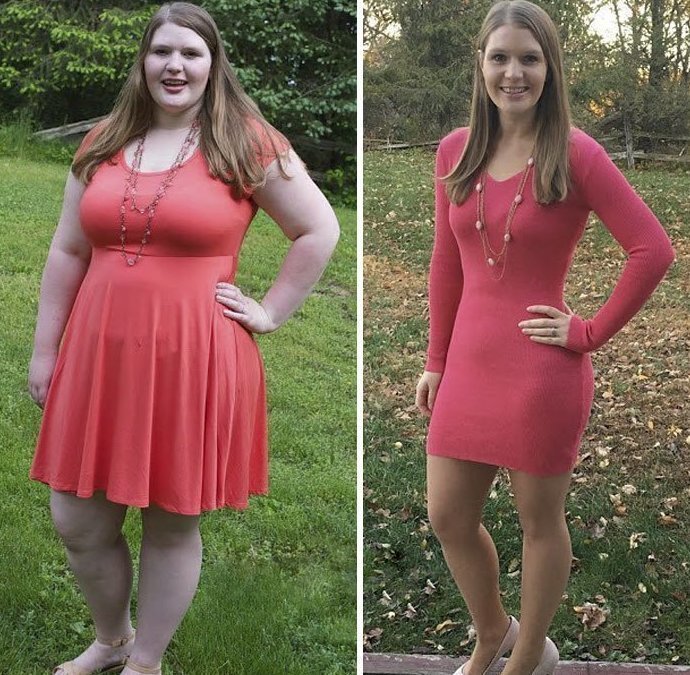 美女减肥前后图片