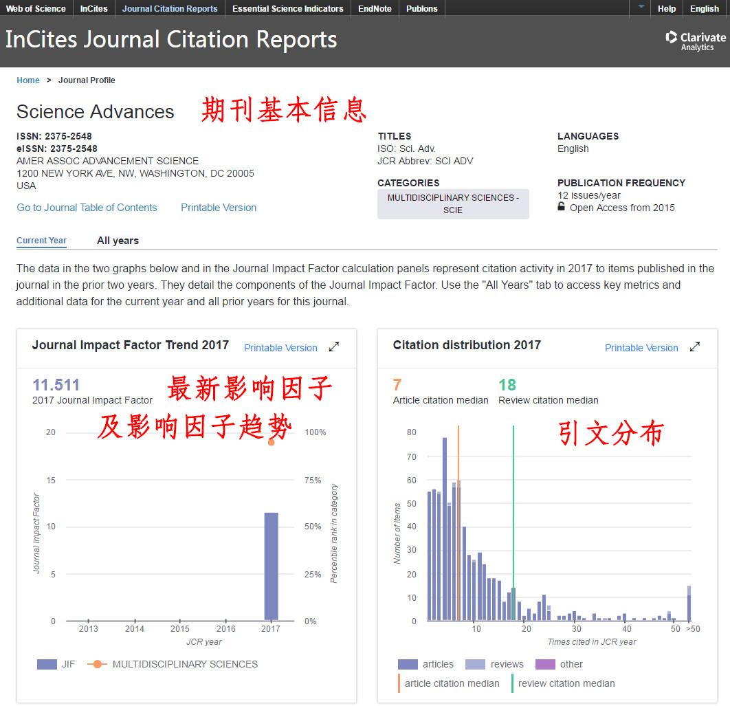 sci期刊影响因子查询方式