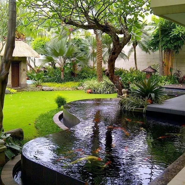 20个庭院鱼池案例如果你有一个庭院一定要设计一个jinl鱼池