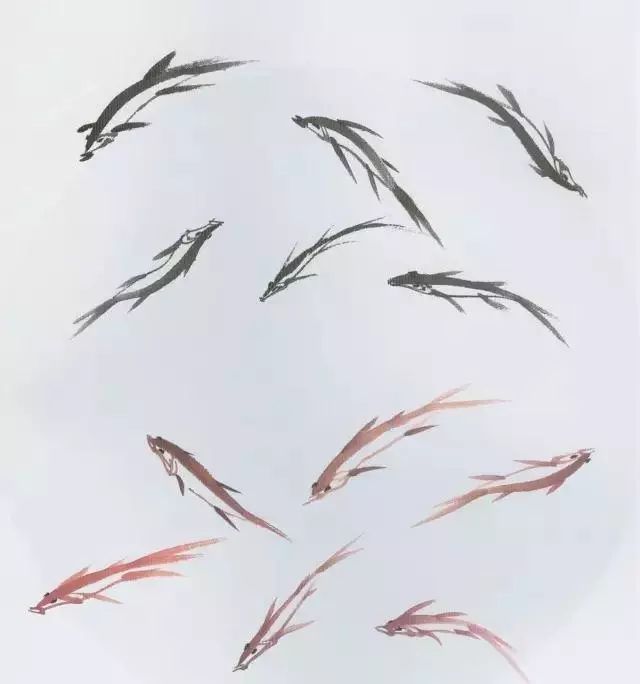 国画课堂各种鱼的写意画法