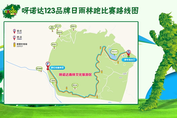 呀诺达123品牌日雨林跑12月1日开赛当天揭晓雨林锦鲤