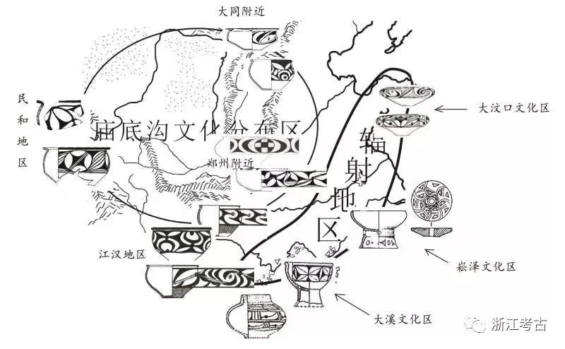 在庙底沟文化的分布区域内,边缘地带的彩陶面貌颇具个性,部分图案尽管