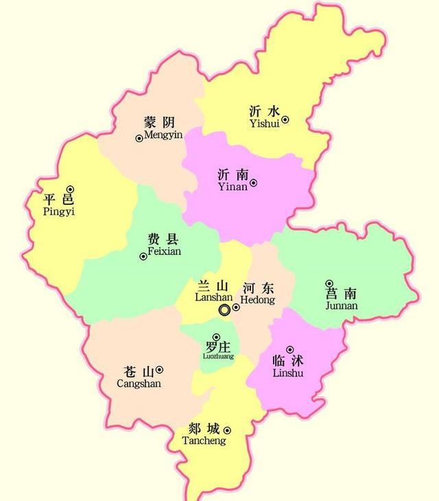 山东临沂地理位置地图图片