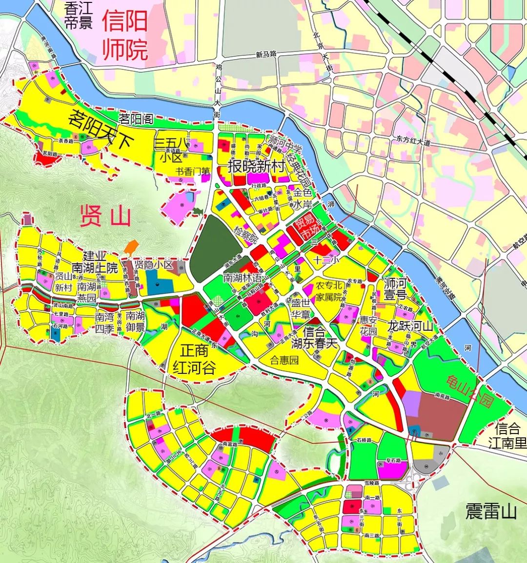 信阳最新城乡规划解读湖东片区羊山东片区