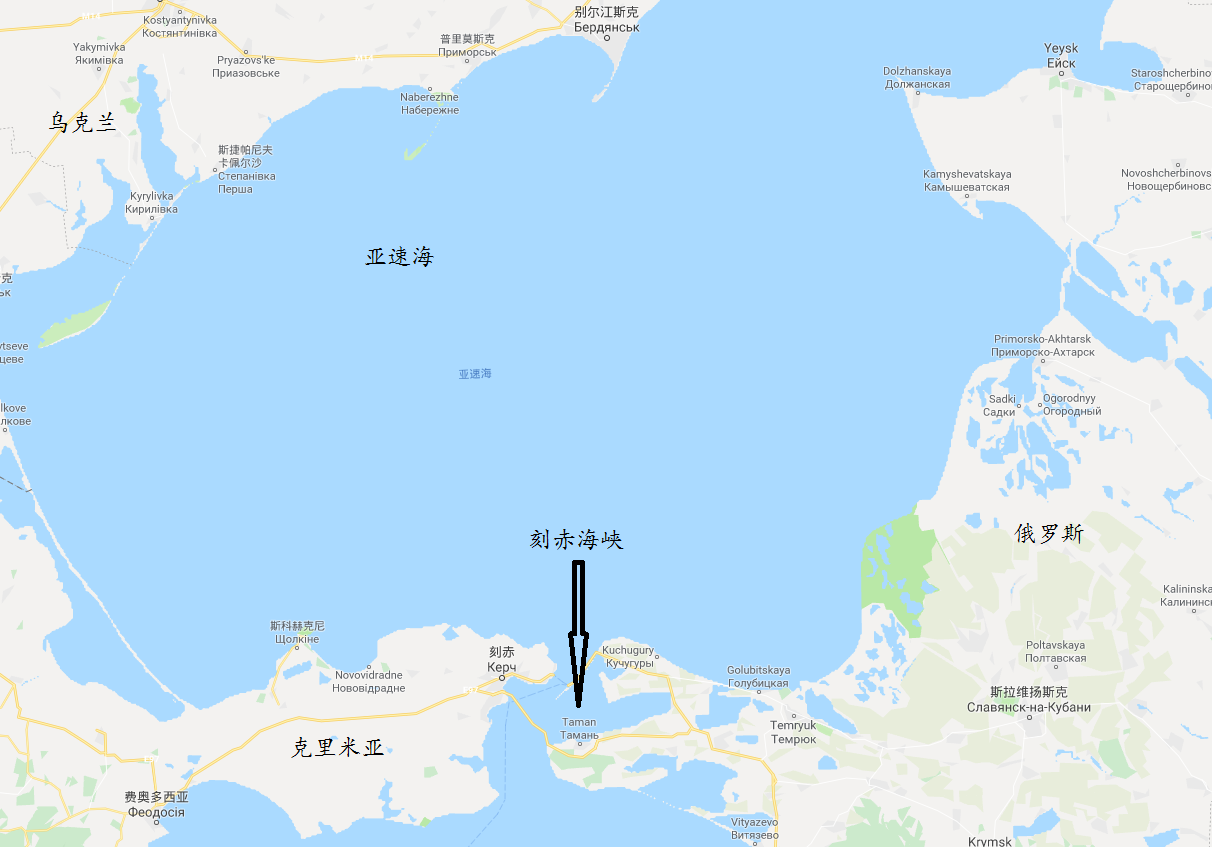 亚速海地图图片