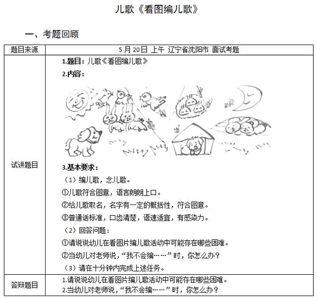 2018年上半年幼儿教师资格面试试题精选三