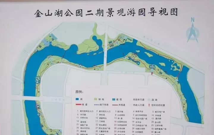 金山湖公园地图图片