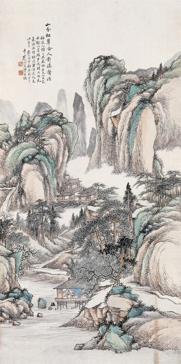 清末顾颐山水画作品欣赏_乐之