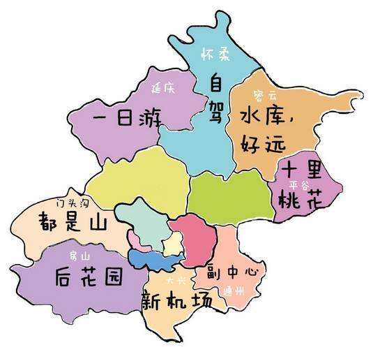 北京周围地图图片