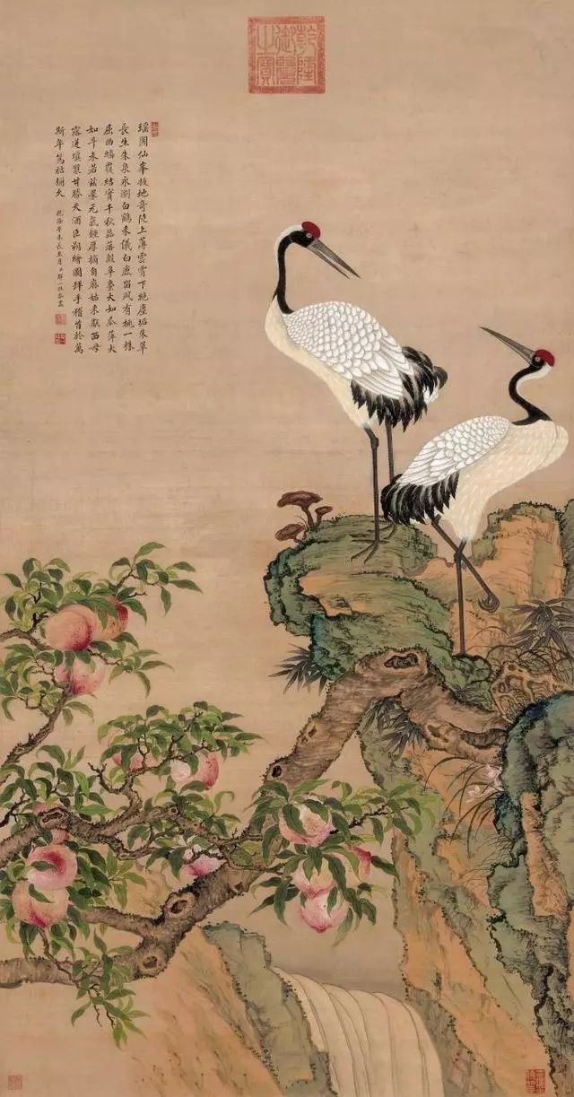 经典仙鹤图国画作品欣赏