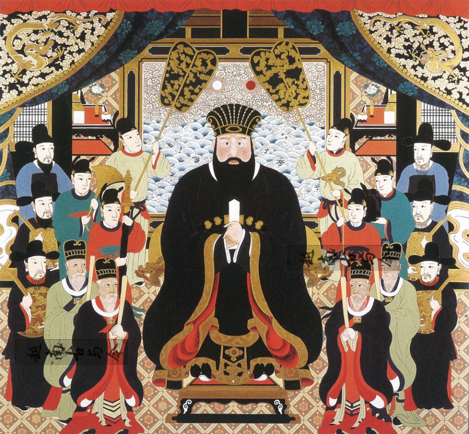 实拍明朝琉球国王画像国王服饰是明朝皇帝赐予犹如中国官员