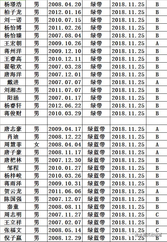 福建跆拳道体工队名单图片