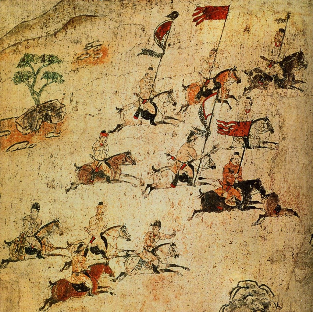 唐安公主墓壁画图片