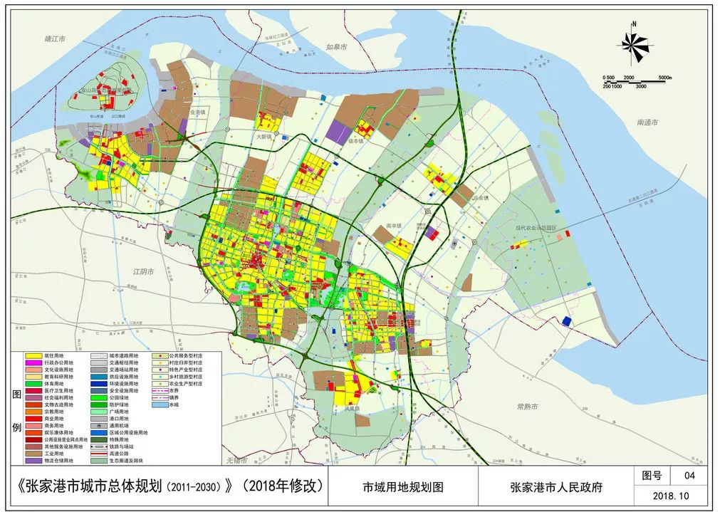 张家港规划图高清图片