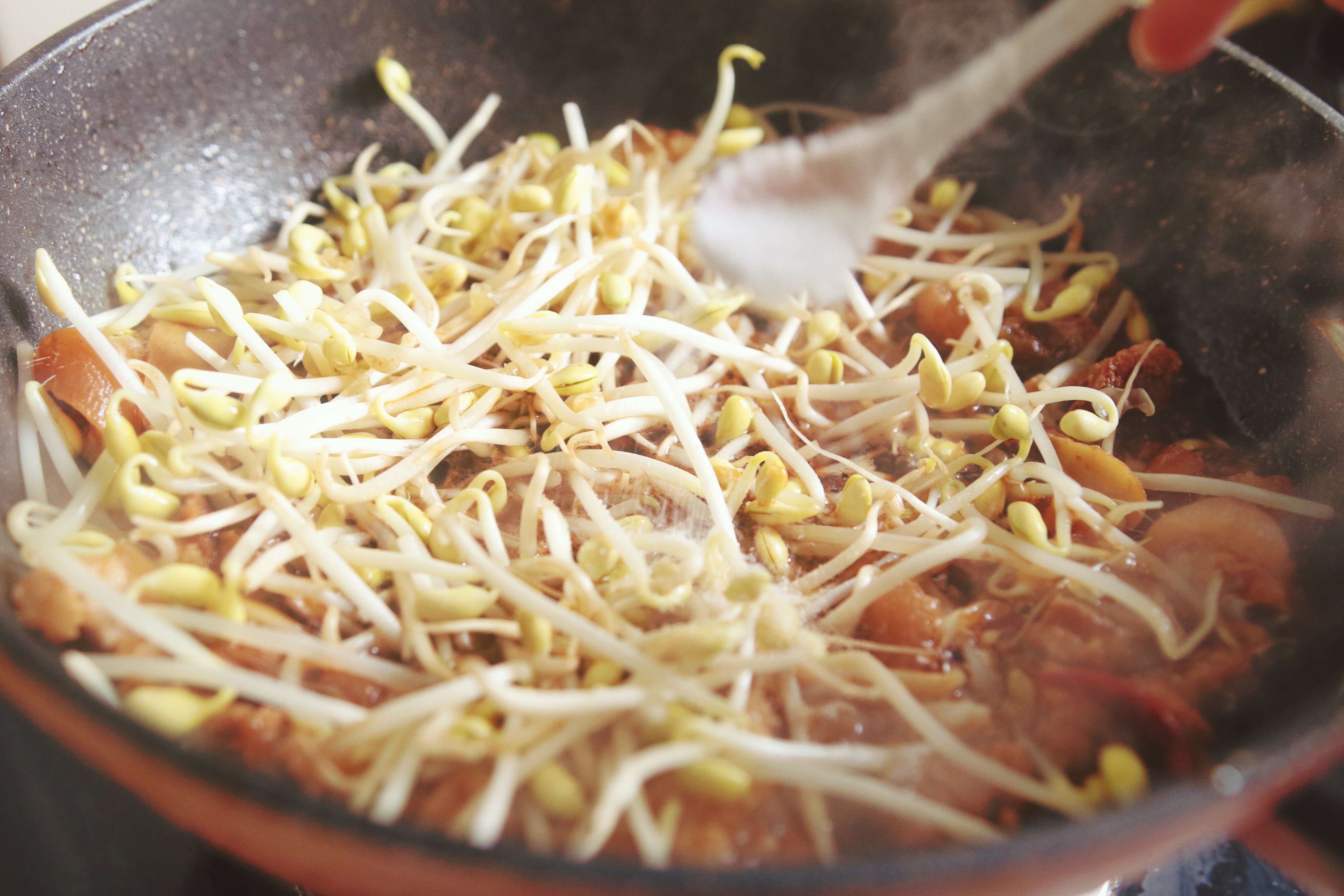 這道蹄膀家常菜,有蘿蔔有豆芽超豐富,美味解饞冬季最愛_黃豆芽