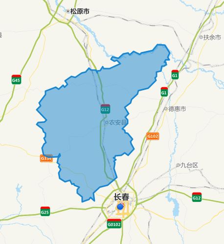 农安县县城地图图片