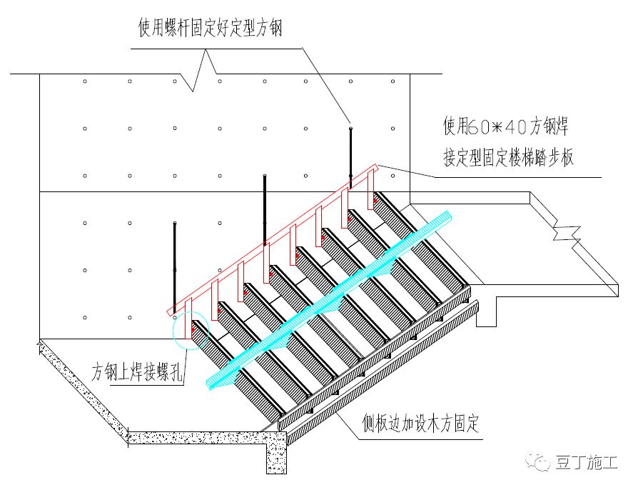 有侧墙后浇楼梯图无侧墙现浇楼梯图三,实施效果版权申明:本微信内容