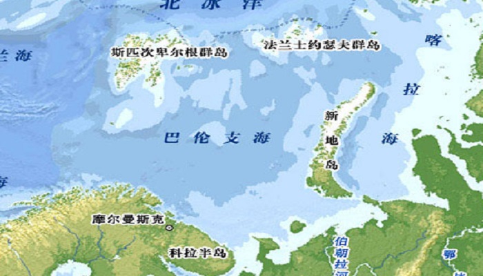 巴伦支海地图图片
