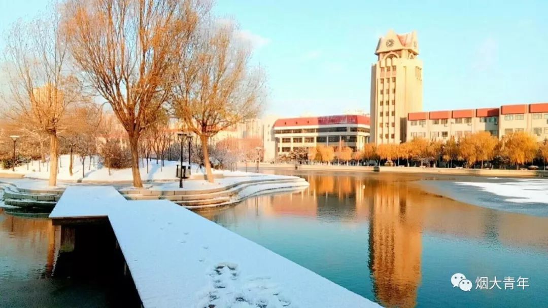 烟台大学雪景图片