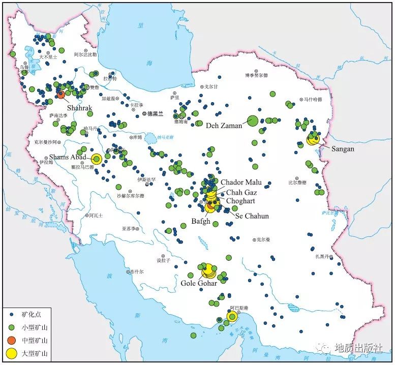 伊朗矿产资源分布图图片
