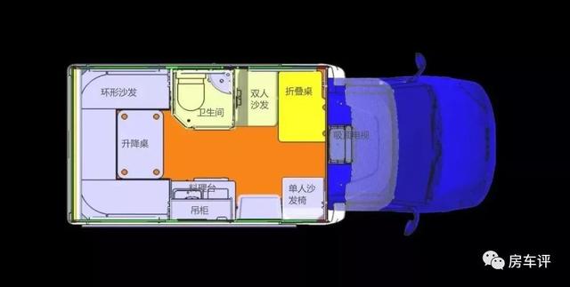 小额头大空间这辆依维柯c型房车内部有4张床