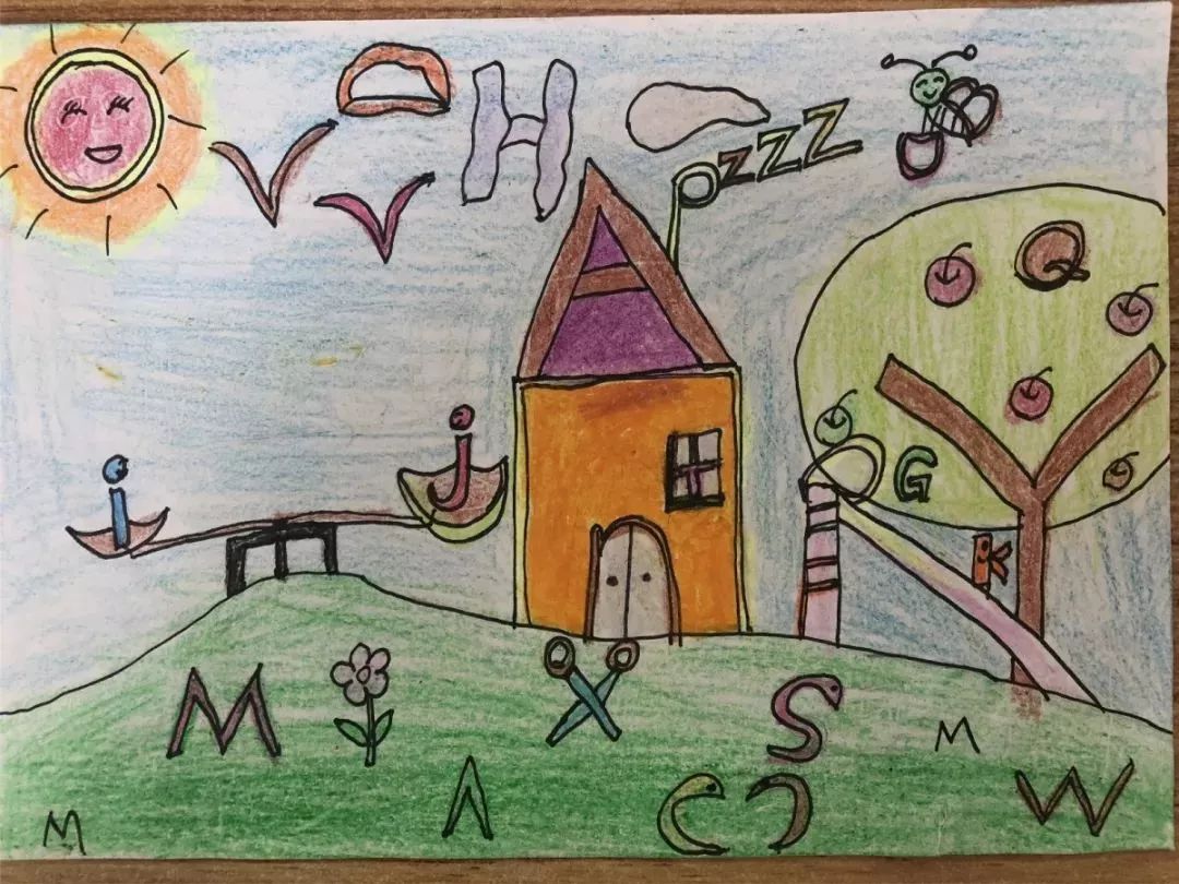 二年级字母创意画图片