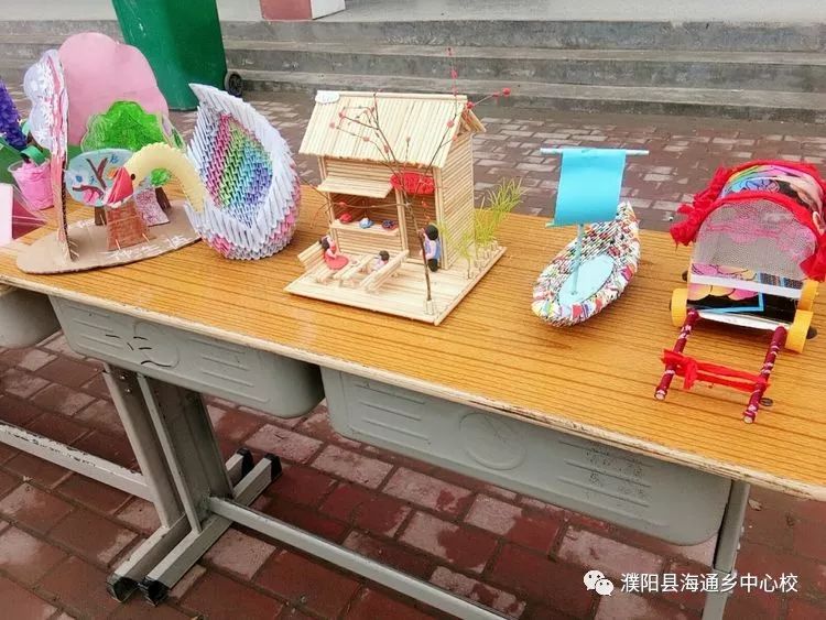 变废为宝巧手制作通乡姚家小学手工作品展