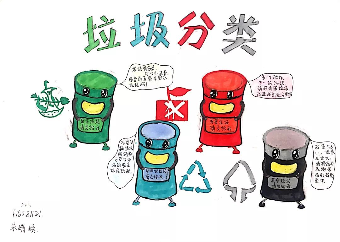 广州垃圾分类卡通形象图片