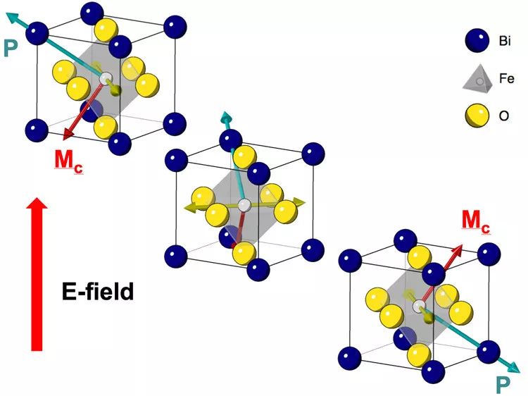 铋铁氧化物多铁性材料的单晶体结构
