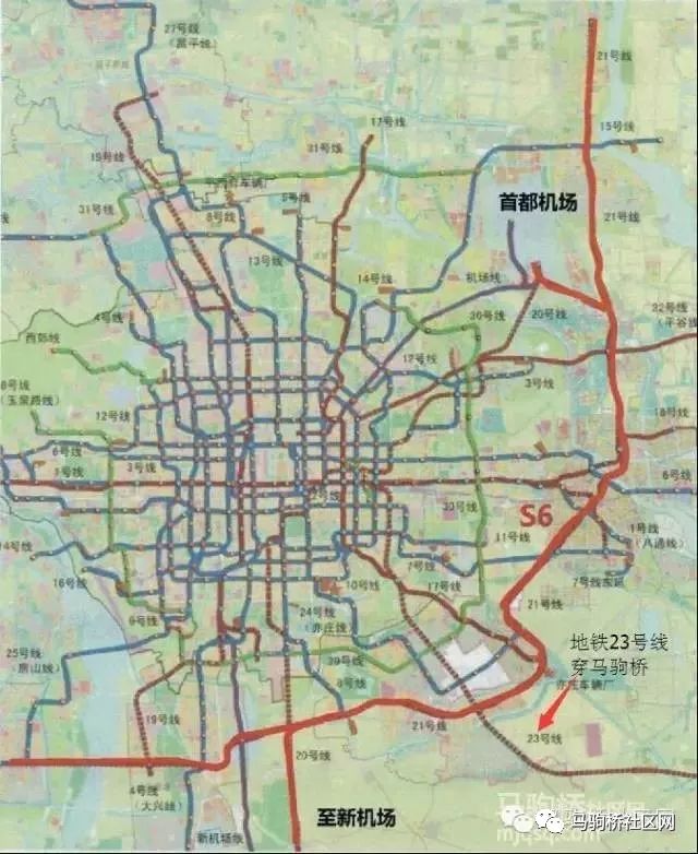 马驹桥地铁规划图片