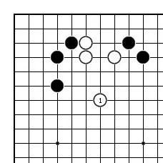 8,羊—扭羊头黑1打吃,白2以下逃跑,黑3以下追吃,白呈弯弯扭扭前进的