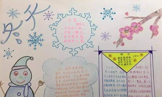 冬天手抄報 | 你那裡的冬天下雪了嗎?