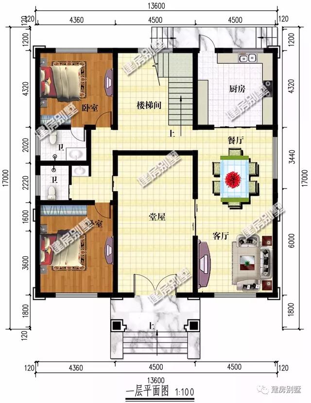 兩棟建在湖南農村的豪華別墅都帶堂屋設計漂亮接地氣