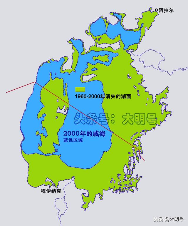 图说即将消亡的咸海1960年以来面积缩小90以上