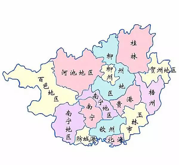 广西全省地图分布图图片