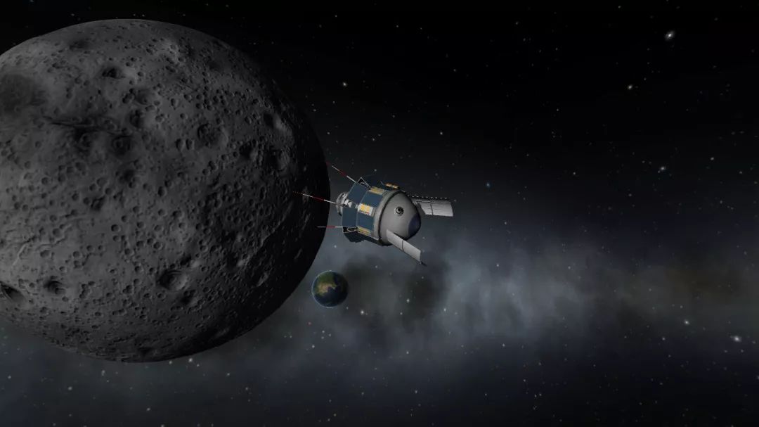 月球背面的宇宙飞船图片
