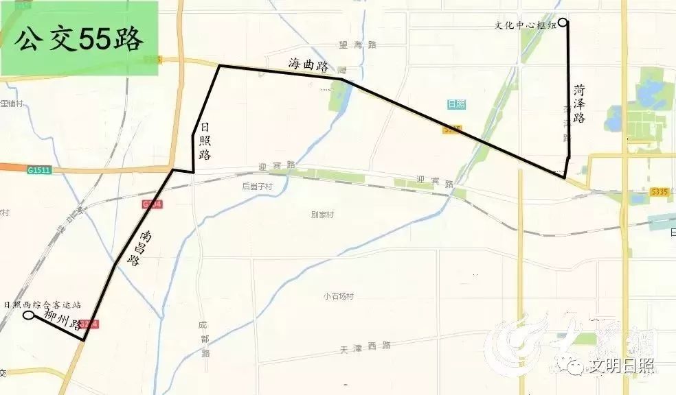 資訊往返日照西站超全公交線路都在這附具體線路圖